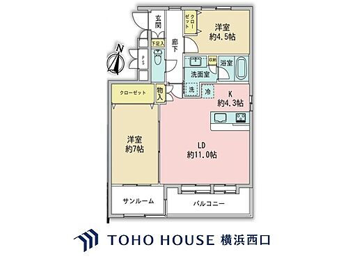 東急ドエルつきみ野アネックス 3階 2LDK 物件詳細