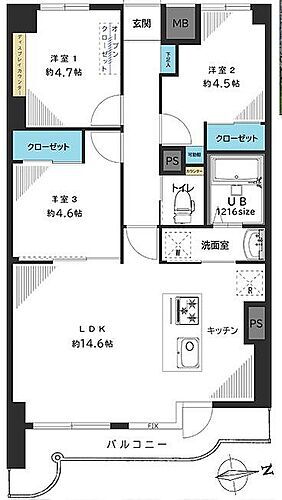 パシフィックパレス金町 3階 3LDK 物件詳細