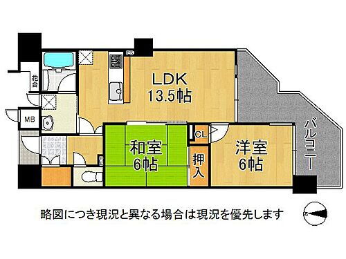 エスリード八尾北本町　中古マンション 3階 2LDK 物件詳細