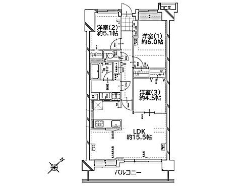 ルネ大宮パークステイツ 4階 3LDK 物件詳細