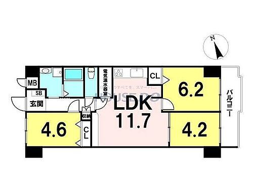 藤和明石公園ハイタウン壱号棟 7階 3LDK 物件詳細