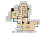 メロディーハイム宝塚　中古マンション 家族みんなが使えるようにリビングの中心に設けた、開放感溢れる空間設計です。各居室収納スペース付きの3ＬＤＫ！