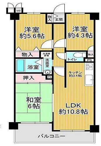ユニハイム東灘 4階 3LDK 物件詳細