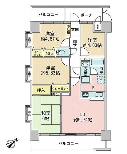 朝日パリオ狭山 10階 4LDK 物件詳細