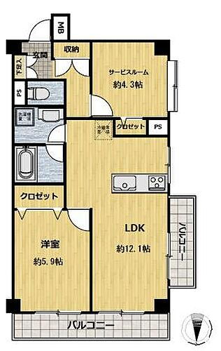 ライオンズマンション吉野町第五 5階 1SLDK 物件詳細