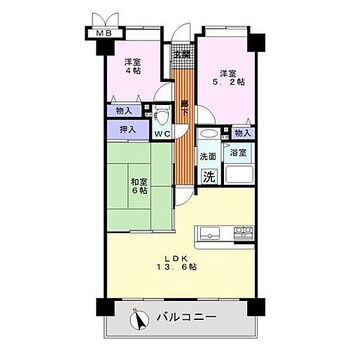 シャルマンフジ岸和田中央公園弐番館 ファミリー様向けゆとりの3LＤＫ