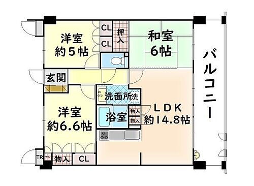 リーベスト岸和田パレッツ　中古マンション 3階 3LDK 物件詳細