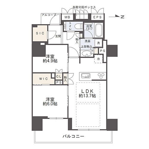 ジオタワー堺筋本町 22階 2LDK 物件詳細