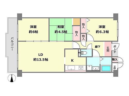 アリオ１ 3階 3LDK 物件詳細